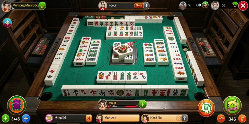Screenshot gameplay Mahjong dari 3446 yang menarik.
