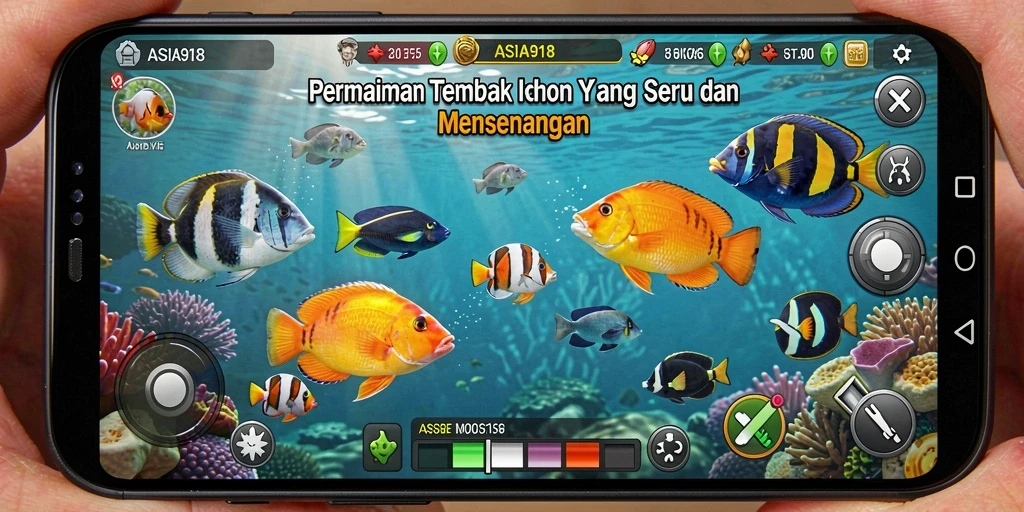 Tampilan gameplay menarik dari ASIA918 yang penuh aksi Tembak Ikan.