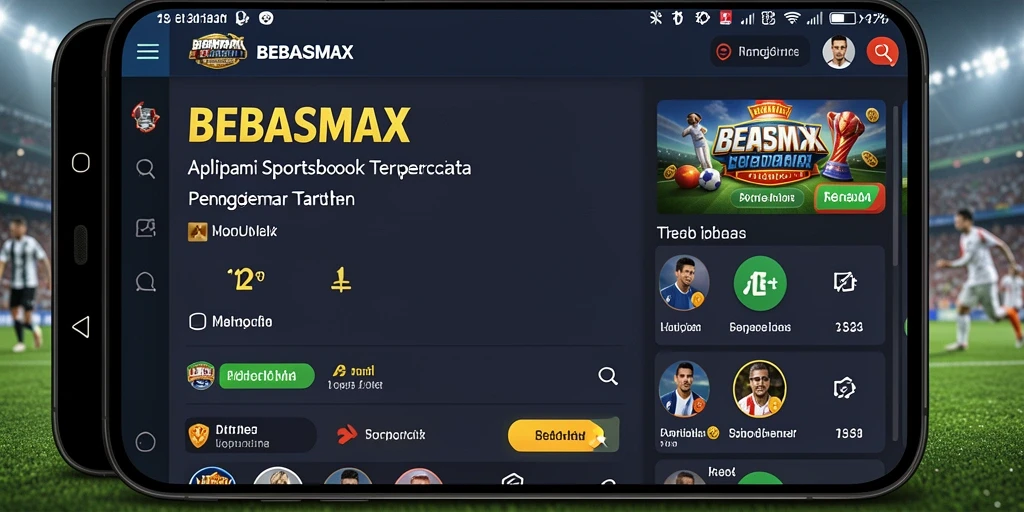Tampilan antarmuka pengguna aplikasi BEBASMAX yang menarik dan interaktif.