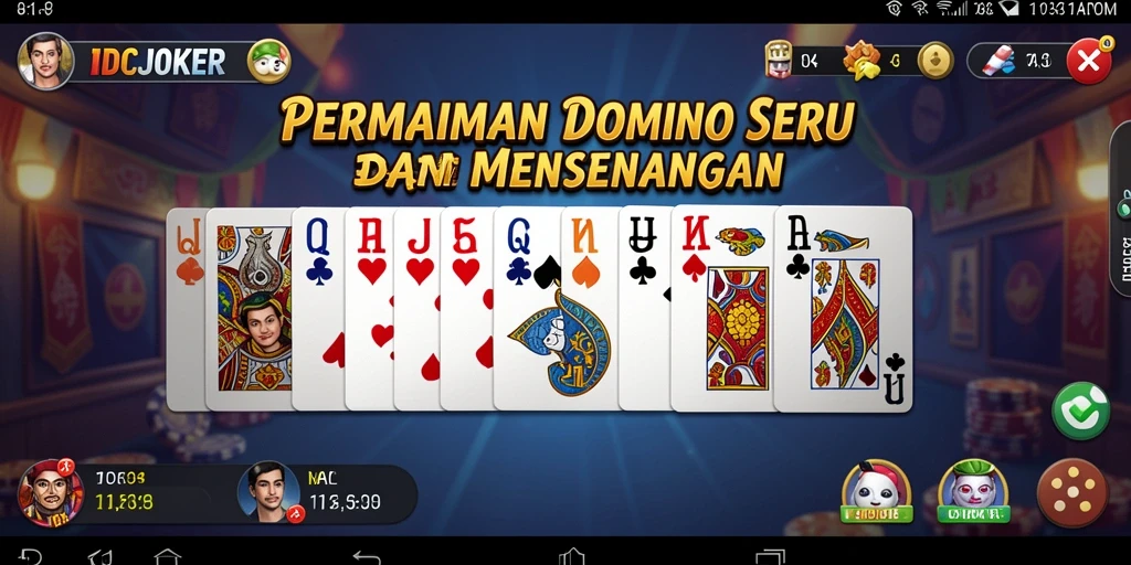 Tampilan gameplay seru di IDCJOKER dengan Domino.