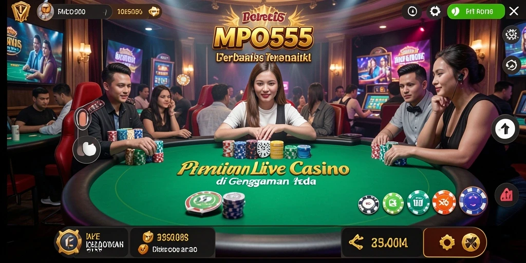 Tampilan gameplay Live Casino yang mendebarkan dan interaktif.
