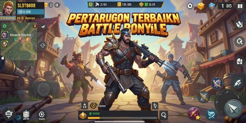 Tangkapan layar SLOT8808 menampilkan aksi seru dalam pertempuran Battle Royale.