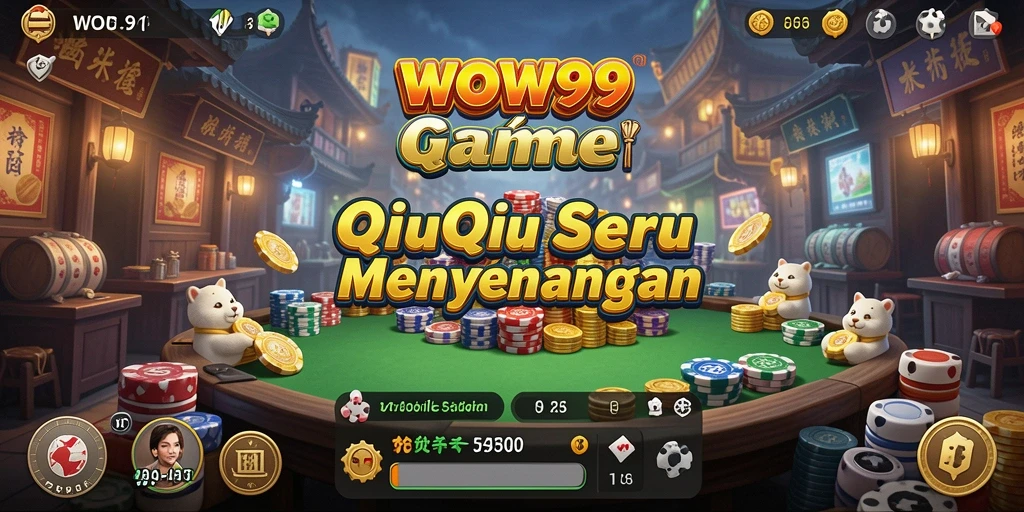 Tampilan screenshot utama WOW99 dengan aksi gameplay QiuQiu yang seru.