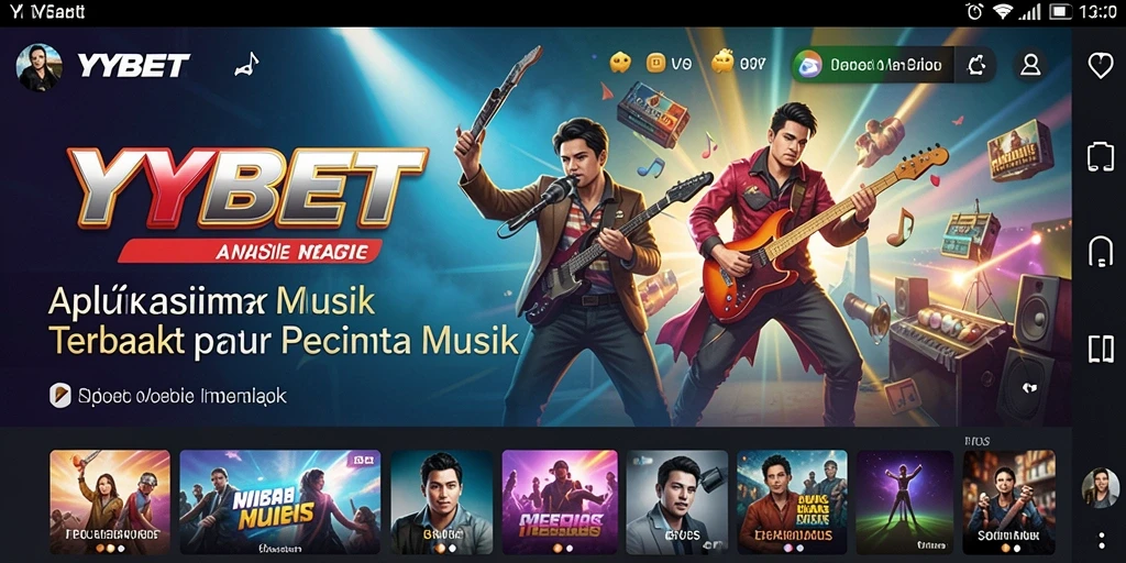 Tampilan gameplay YYBET yang menarik dan interaktif saat mendengarkan musik.