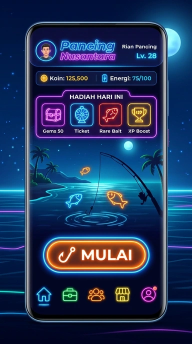 Tampilan antarmuka pengguna dari aplikasi dkk.